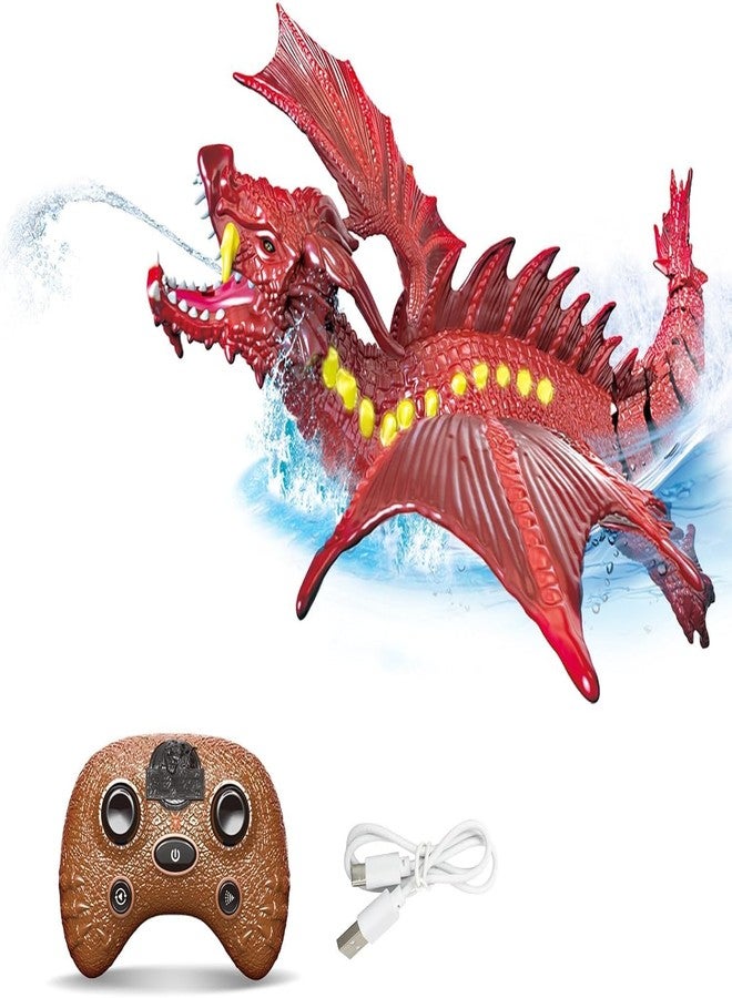 EXOMOON لعبة ديناصور إكسومون للتحكم عن بعد، مسبح، قارب تحكم عن بعد عالي المحاكاة بتردد 2.4 جيجاهرتز، مناسب للبنين والبنات من عمر 8 إلى 12 سنة، هدية مثالية لأعياد الميلاد والهالوين، أو للعب في المسبح. - Image 1